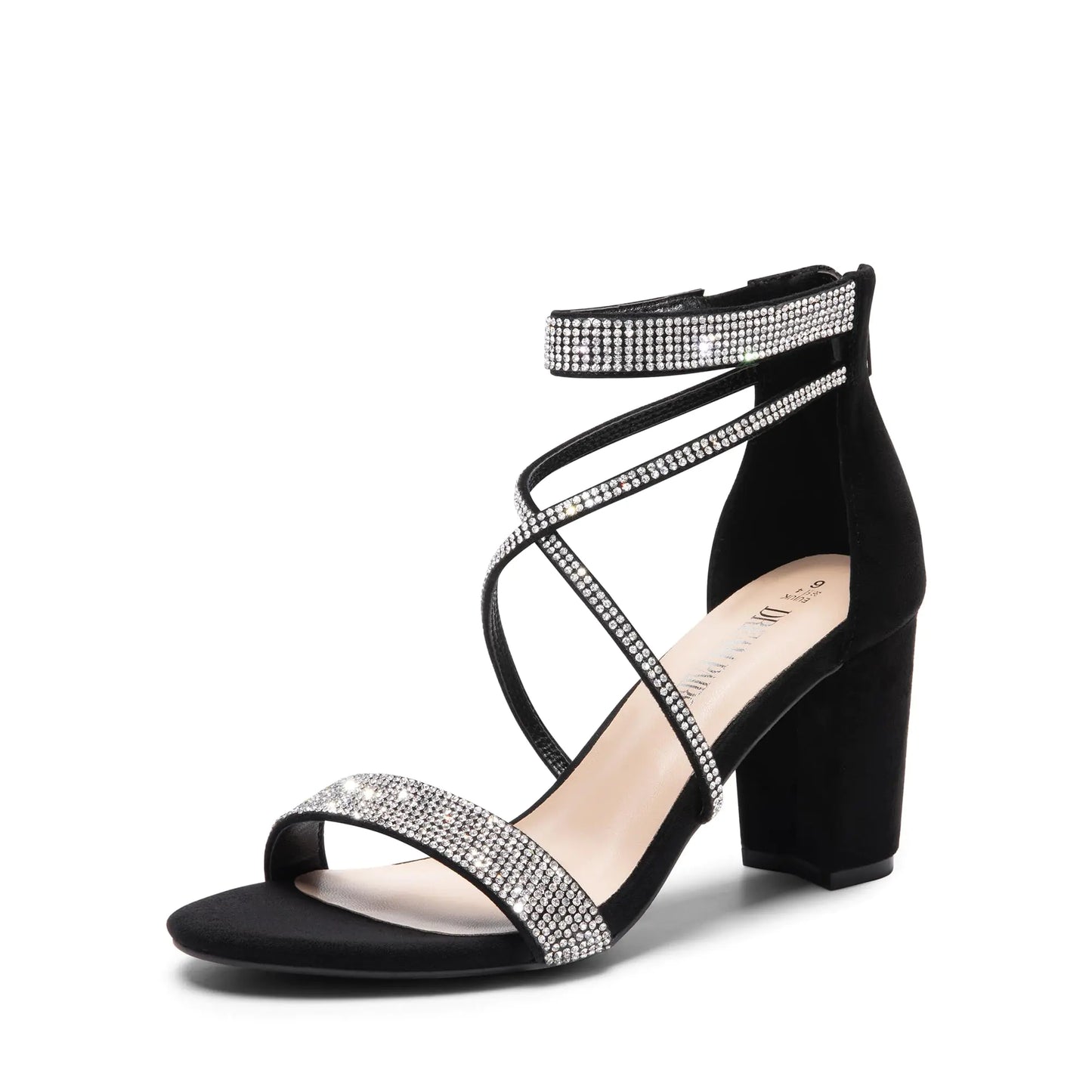 DREAM PAIRS Women's Chunk Low Heel Pump Sandals 9 Gold-glitter