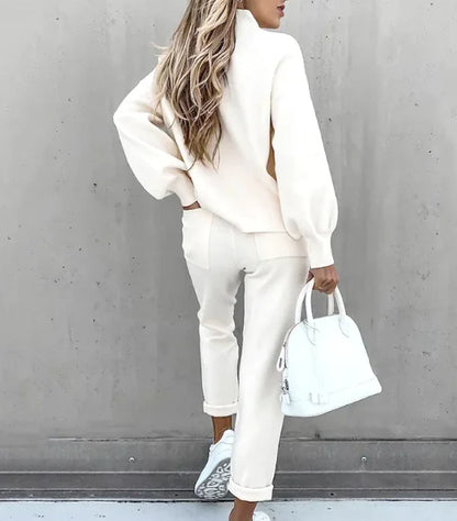 Solid Color Turtleneck Hoodie