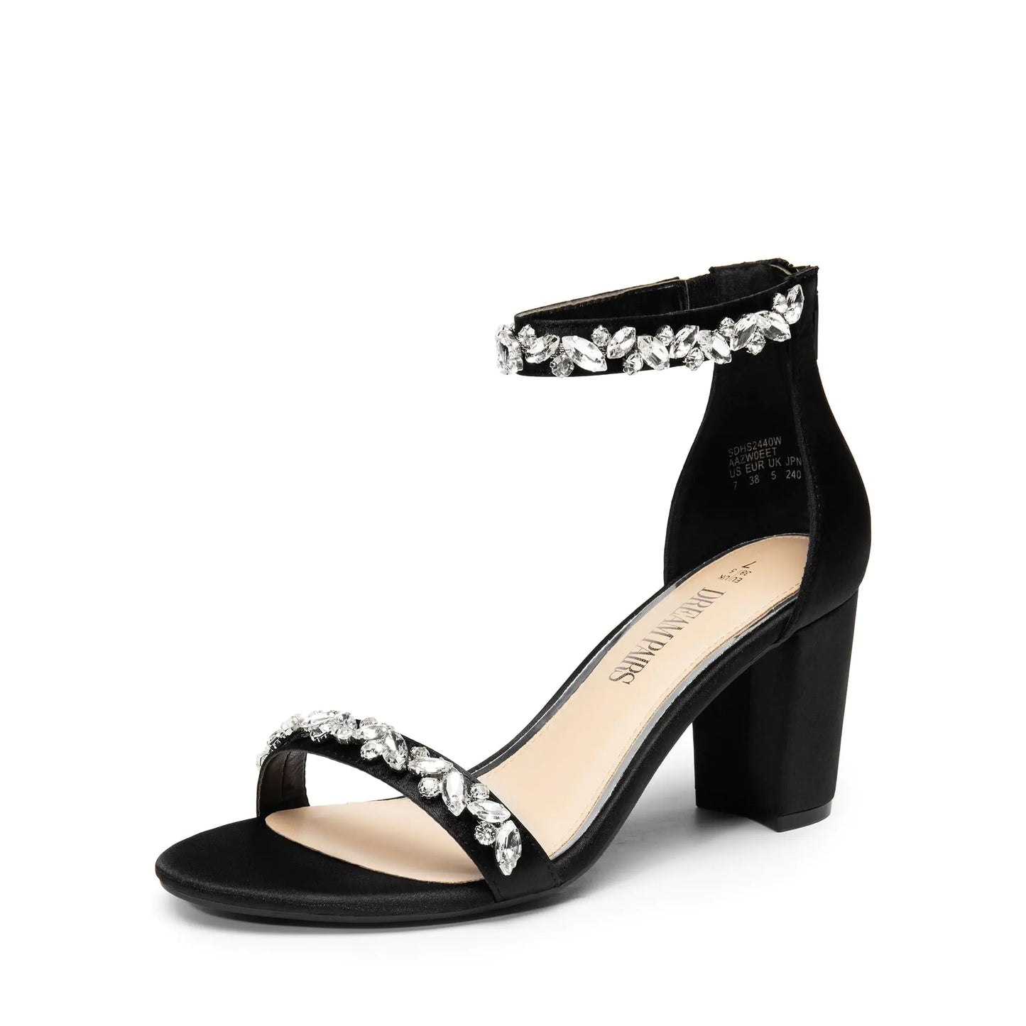 DREAM PAIRS Women's Chunk Low Heel Pump Sandals 9 Gold-glitter
