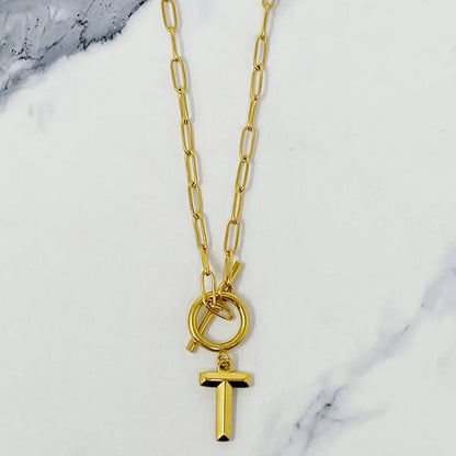 Modern Classic Initial Necklace