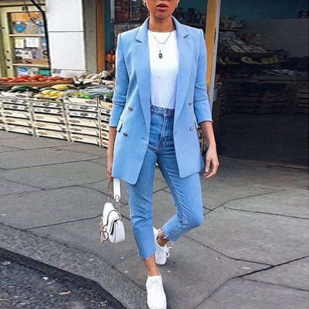 Women's Fashion Lapel Suit Jacket for Work and Events