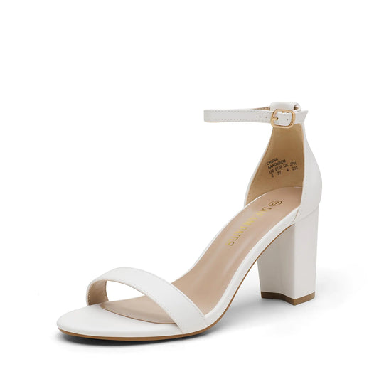 DREAM PAIRS Women's Chunk Low Heel Pump Sandals 9 Gold-glitter