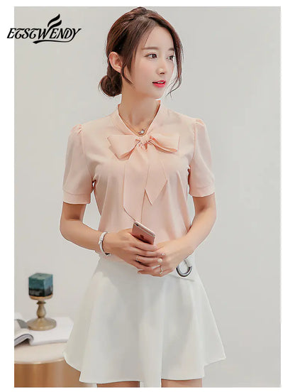 Elegant Women's Casual Chiffon Shirt for Office Wear