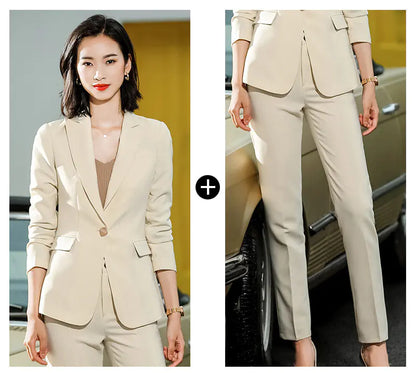 Women's Stylish Suit Set for Work - Korean Fashion