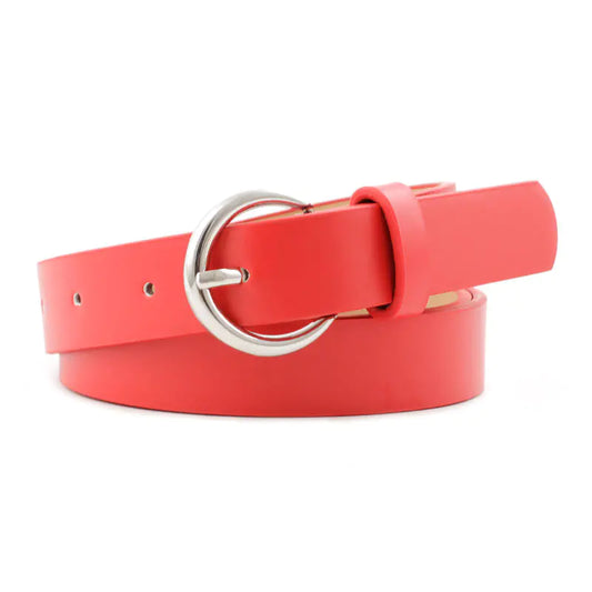 Women's Versatile PU Skinny Belt for Dresses and Sweaters