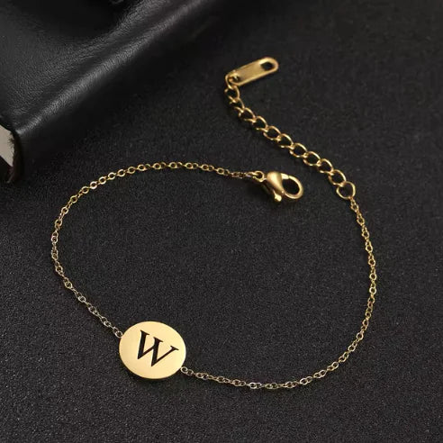 Customizable Hollow Letter Pendant Bracelets