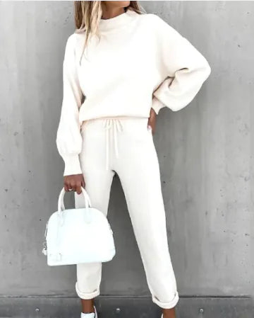 Solid Color Turtleneck Hoodie