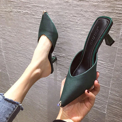 Women's Fashion Pointed Toe High Heels and Mules