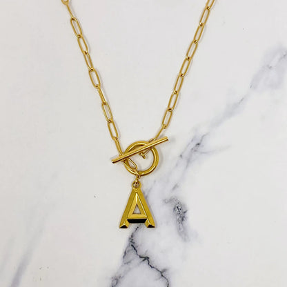 Modern Classic Initial Necklace