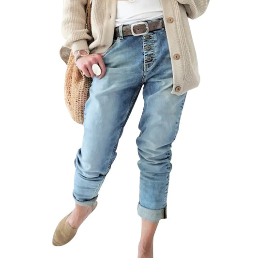 Beaded Women's Straight Leg Fashion Jeans