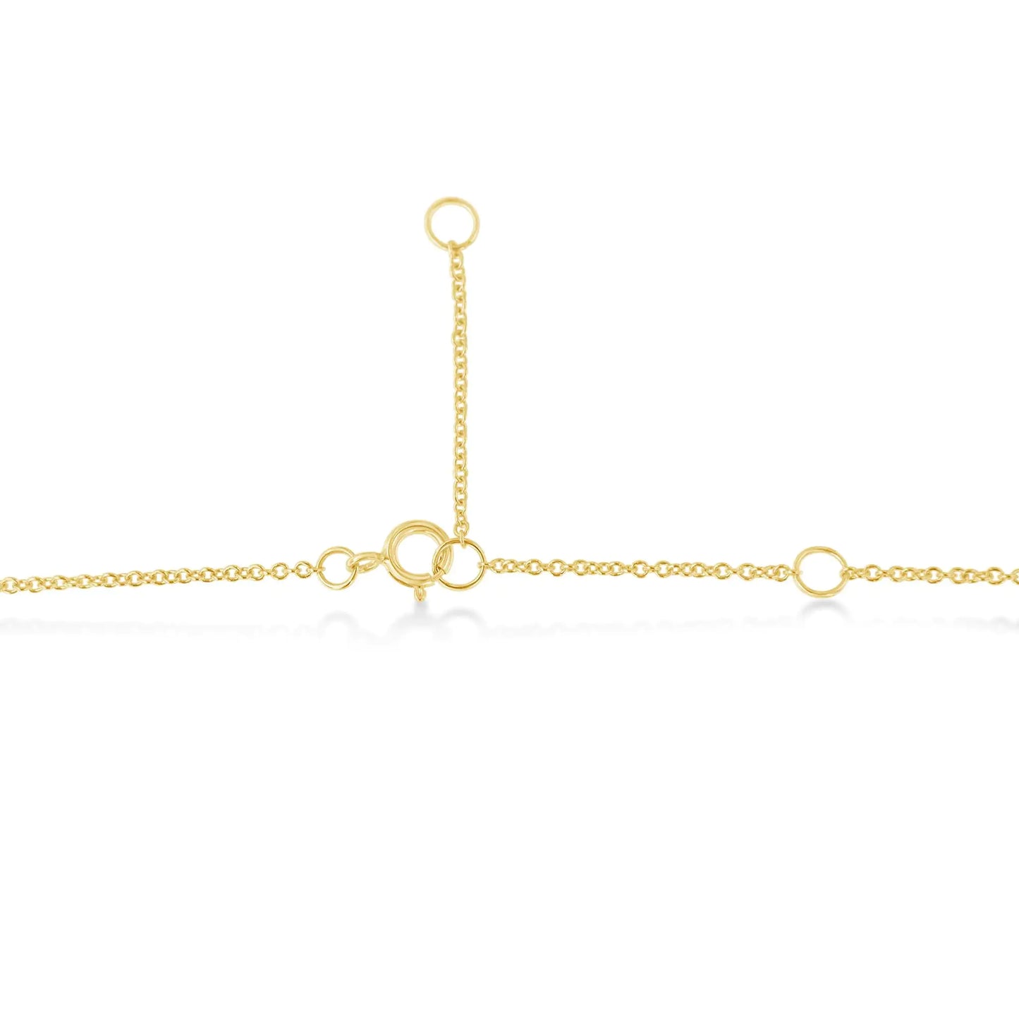 10K Gold 1/10 Carat Round Brilliant-Cut Diamond Modern Bezel-Set Solitaire 16"-18" Pendant Necklace