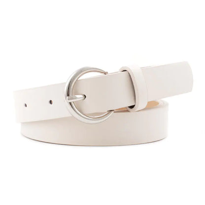 Women's Versatile PU Skinny Belt for Dresses and Sweaters