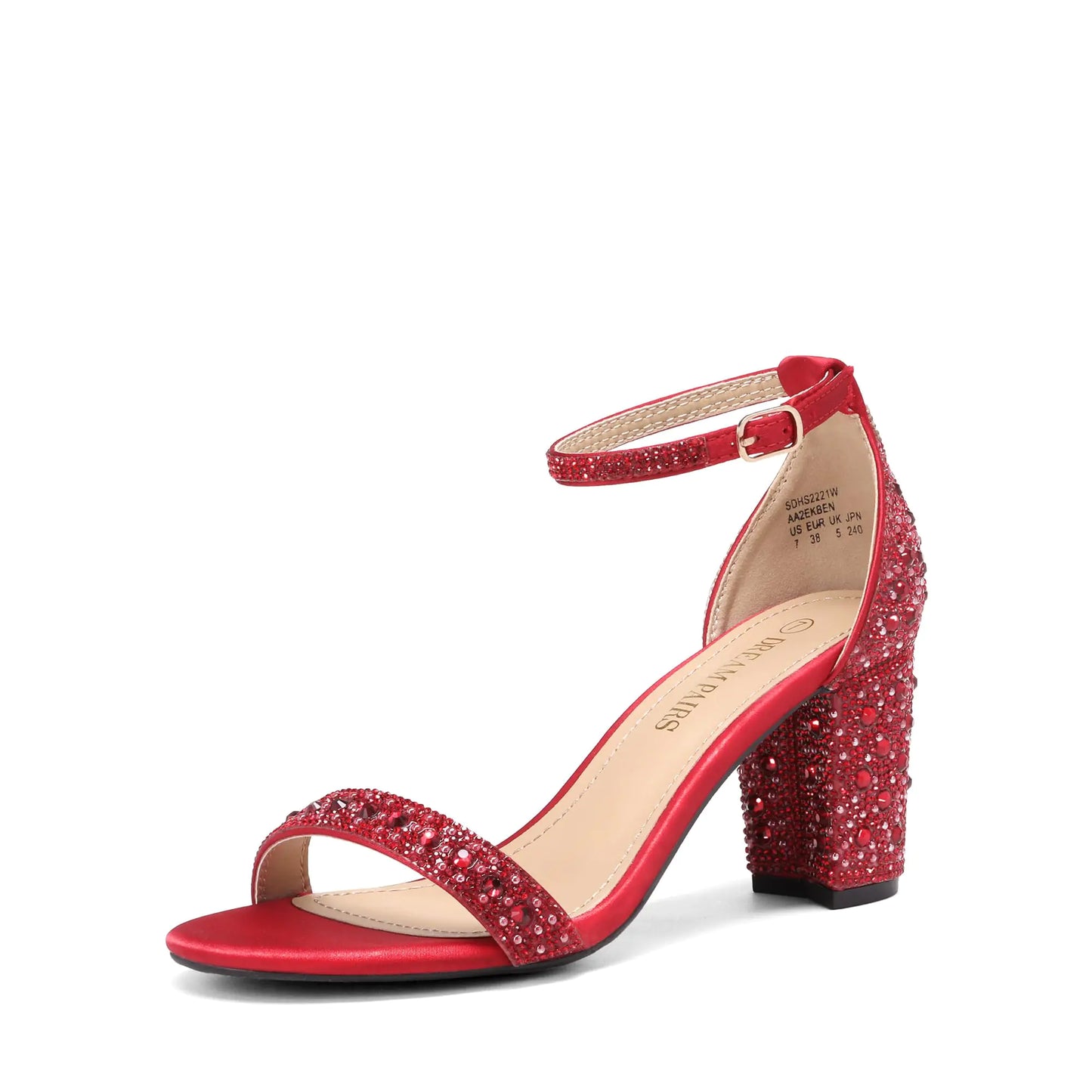DREAM PAIRS Women's Chunk Low Heel Pump Sandals 9 Gold-glitter