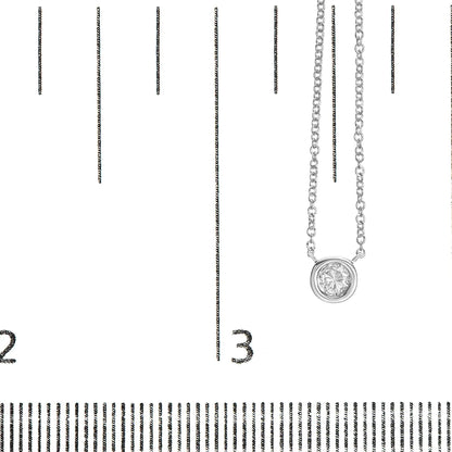 10K Gold Round Brilliant-Cut Diamond Modern Bezel-Set Solitaire 16"-18" Pendant Necklace (H-I Color, SI2-I1 Clarity)