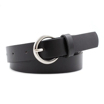 Women's Versatile PU Skinny Belt for Dresses and Sweaters