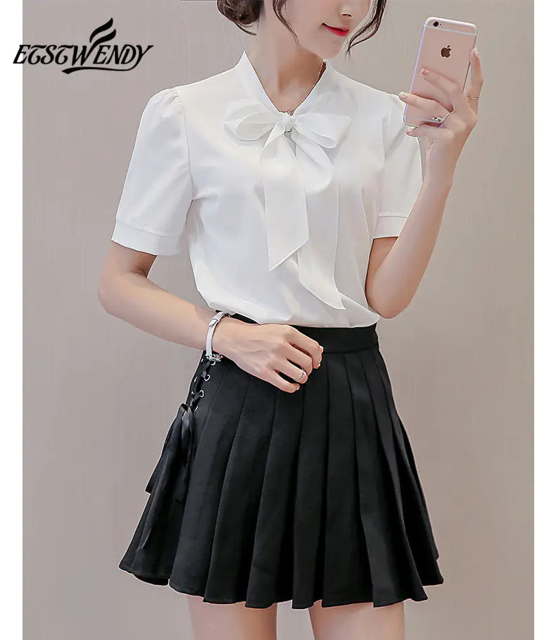 Elegant Women's Casual Chiffon Shirt for Office Wear