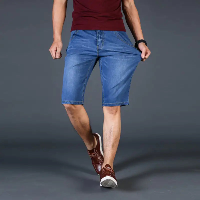 Ultra-thin Loose Straight Denim Shorts for Summer