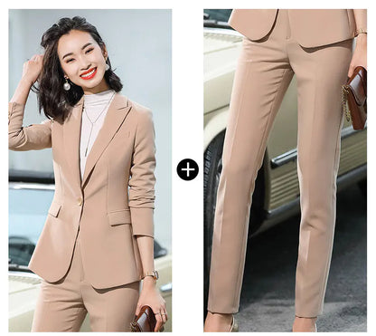 Women's Stylish Suit Set for Work - Korean Fashion
