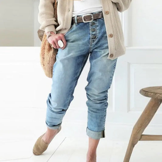 Beaded Women's Straight Leg Fashion Jeans