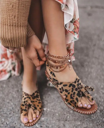 Flat Fringed Buckle Women's Sandals Shoes