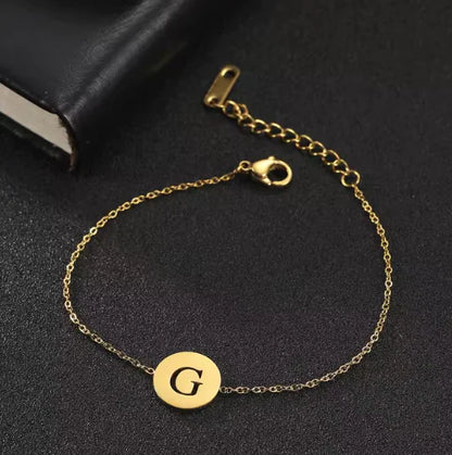 Customizable Hollow Letter Pendant Bracelets
