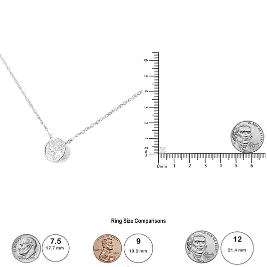 14K White Gold Lab Grown Diamond Modern Bezel-Set Solitaire 16"-18" Pendant Necklace (F-G Color, VS2-SI1 Clarity)