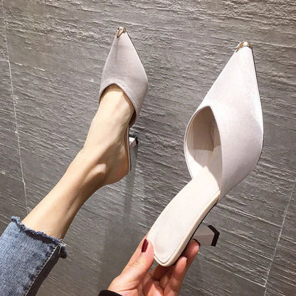 Women's Fashion Pointed Toe High Heels and Mules