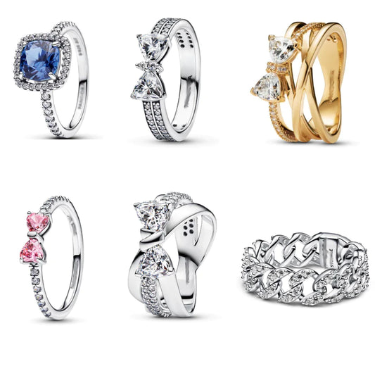 925 Silver Bow Star Wishing Ring