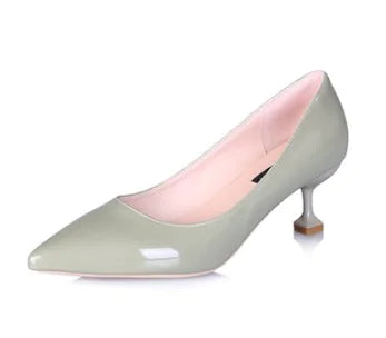 Pointed Toe High Heels - 5CM Kitten Heel Pumps