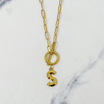 Modern Classic Initial Necklace