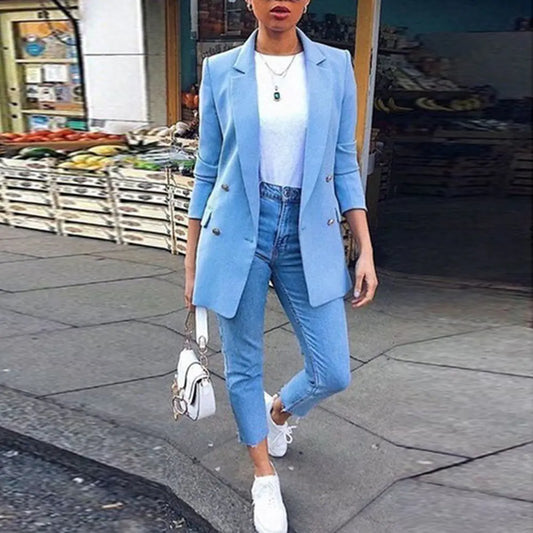 Women's Fashion Lapel Suit Jacket for Work and Events