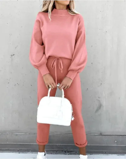 Solid Color Turtleneck Hoodie