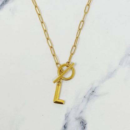 Modern Classic Initial Necklace