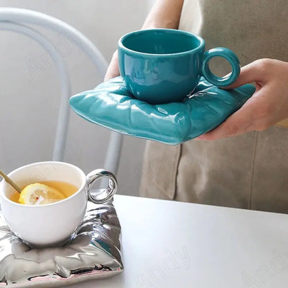 Chic Ceramic Mug Set With Coaster