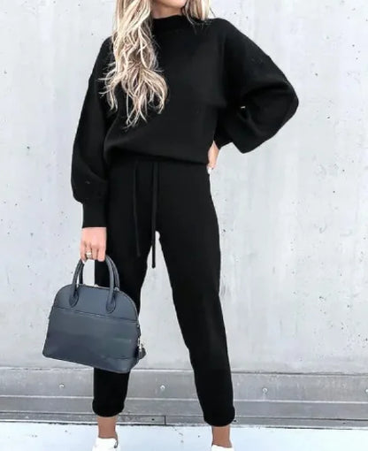 Solid Color Turtleneck Hoodie