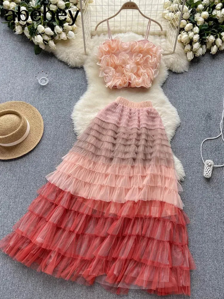 Chic and Versatile Two-Piece Beach Ensemble