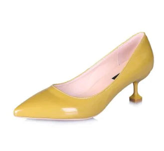 Pointed Toe High Heels - 5CM Kitten Heel Pumps