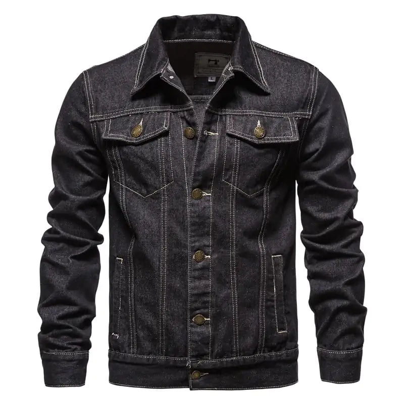 Men's Slim-Fit Cotton Casual Denim Jacket