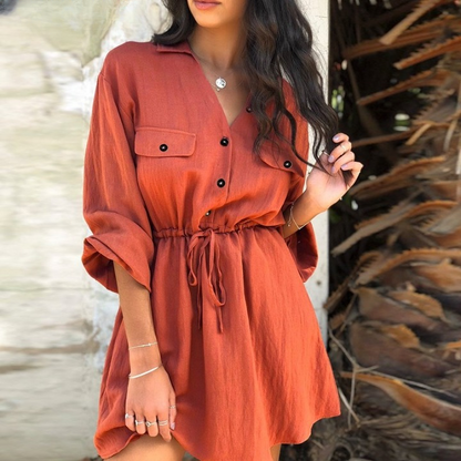 Women's Linen Cotton Summer Dress