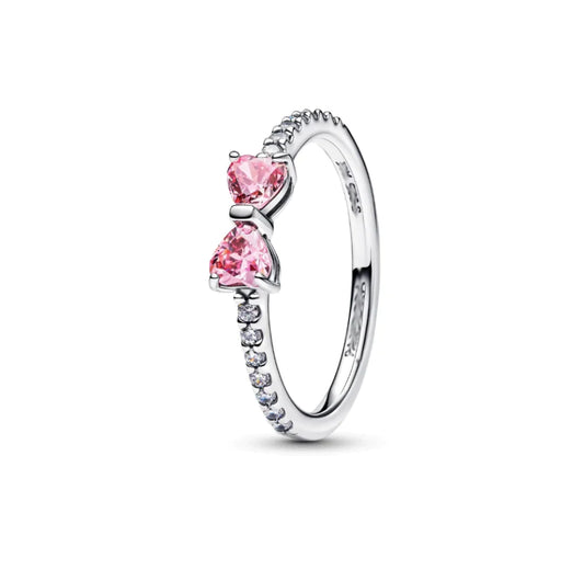 925 Silver Bow Star Wishing Ring