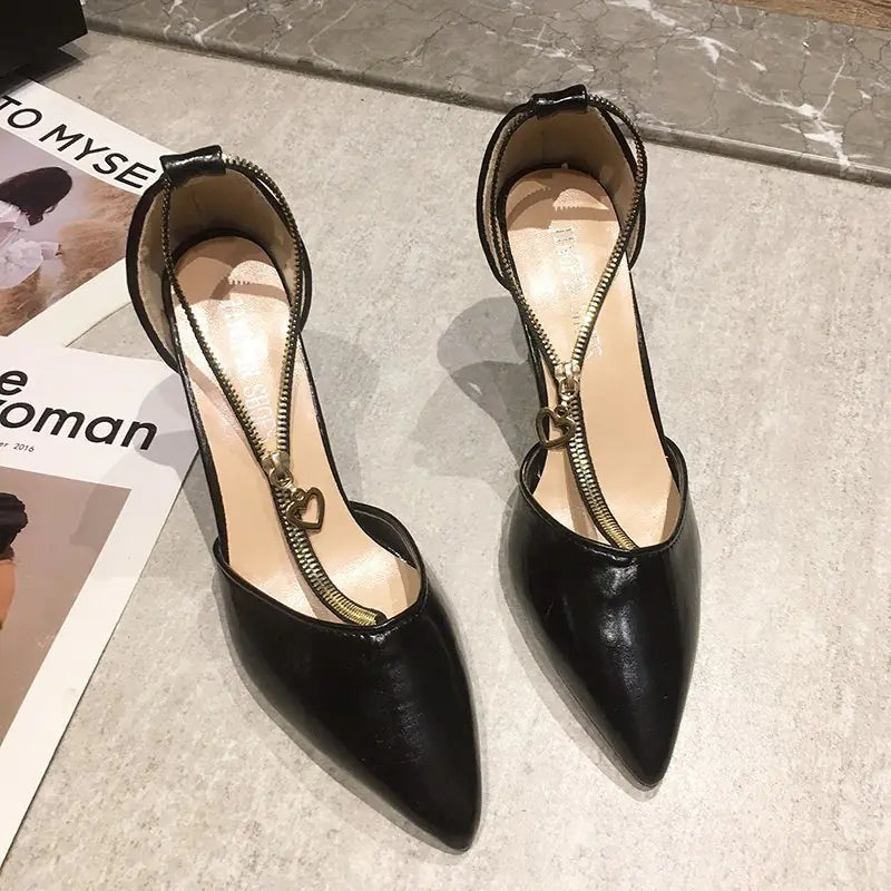 Hollow Single Stiletto High Heel Sandals
