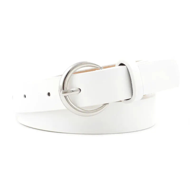 Women's Versatile PU Skinny Belt for Dresses and Sweaters