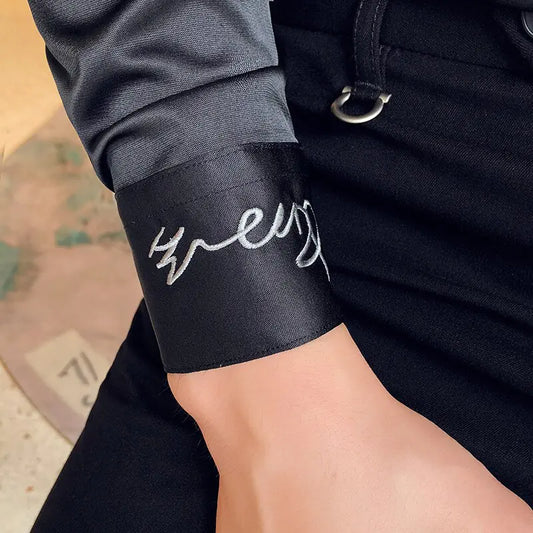 Men's Fashionable Long Sleeve Casual Shirt - Slim Fit