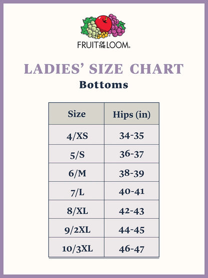 Fruit of the Loom Women's Eversoft Cotton Bikini Underwear, Tag Free & Breathable 9 Cotton - 10 Pack - Assorted Neutrals