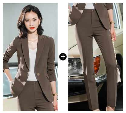 Women's Stylish Suit Set for Work - Korean Fashion