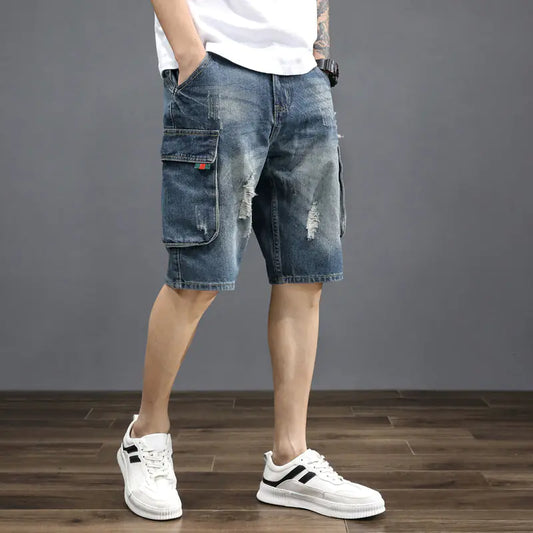 Men's Summer Thin Denim Shorts