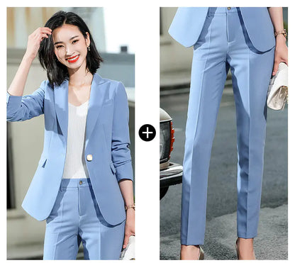 Women's Stylish Suit Set for Work - Korean Fashion