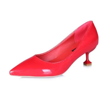 Pointed Toe High Heels - 5CM Kitten Heel Pumps