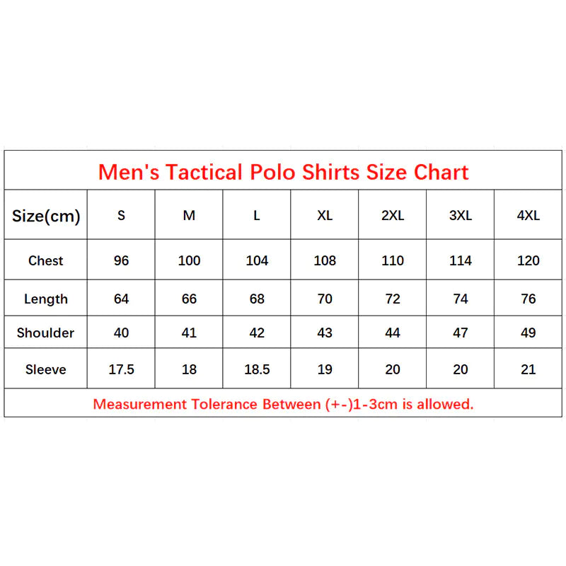 Men's Quick Dry Embroidered Tactical Polo Shirts